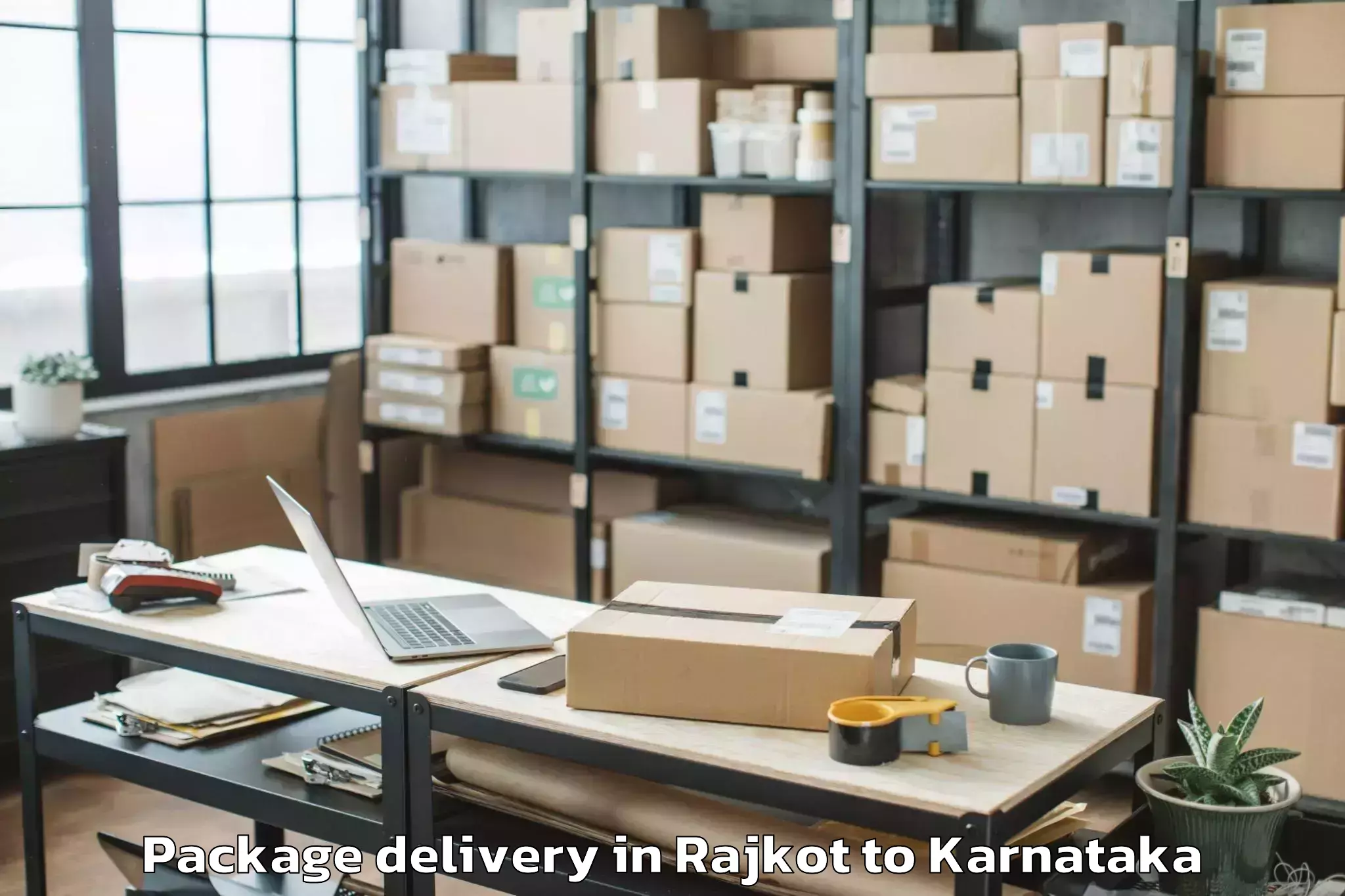 Easy Rajkot to Garden City University Bangalo Package Delivery Booking